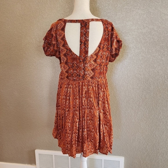 Free people Sundown mini babydoll dress size Medium with pockets - Picture 4 of 10